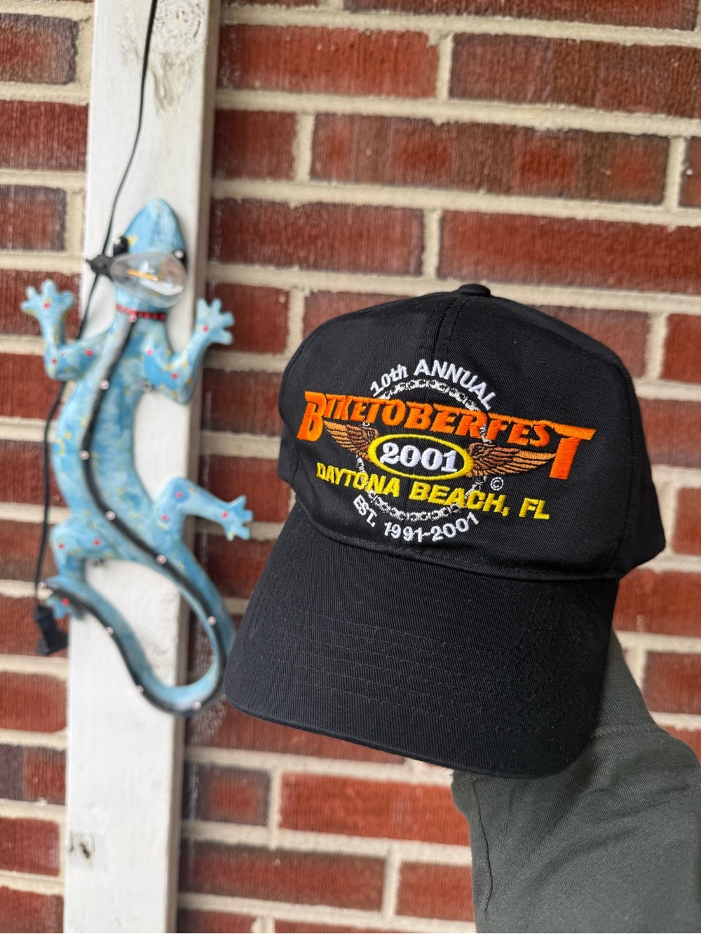 Biketoberfest 2001 Daytona Beach Black Baseball Cap